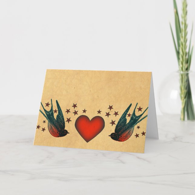 Swallows and Stars Card (Front)