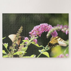 Swallowtail butterflies Black and Yellow Jigsaw Puzzle