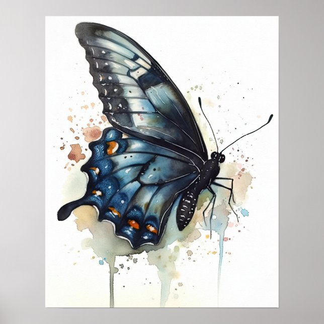 Swallowtail Butterfly Art Print Poster (Front)