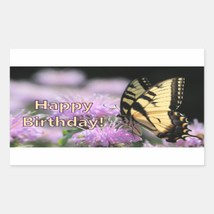 Swallowtail butterfly birthday wishes sticker