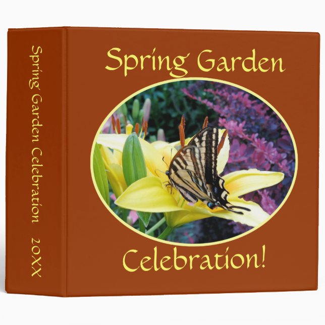 Swallowtail Butterfly Garden 2 inch Binder (Front/Spine)