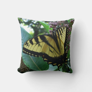 Swallowtail Butterfly I on Milkweed at Shenandoah Throw Pillow