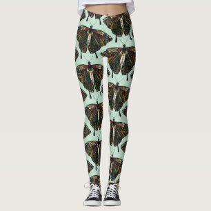 swallowtail butterfly mint leggings