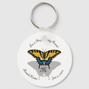 Swallowtail Butterfly Monogram Keychain