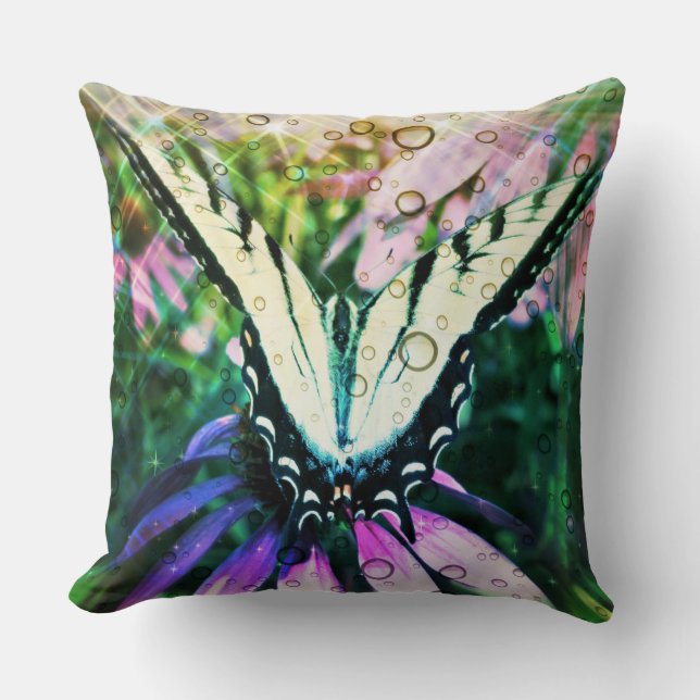 Swallowtail Butterfly Throw Pillow (Front)
