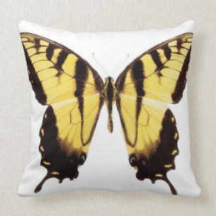 Swallowtail Butterfly Throw Pillow in Yellow/Black