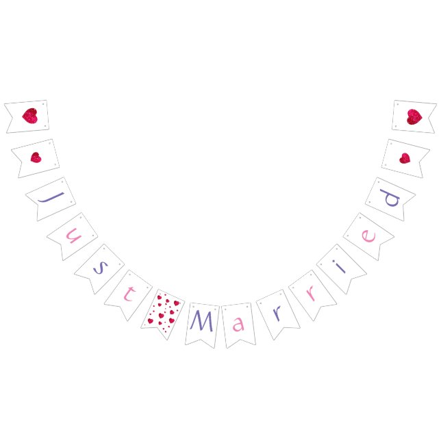 Swallowtail Just Married Bunting Flags (All)