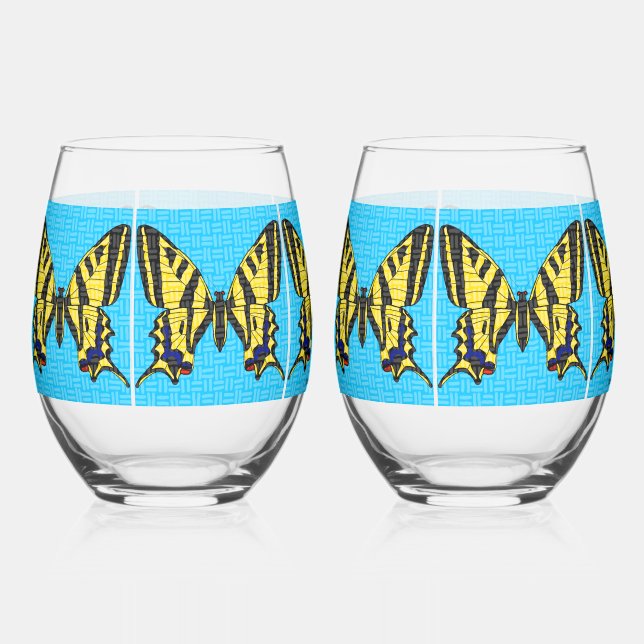 Swallowtail - Wine Glasses (Front)