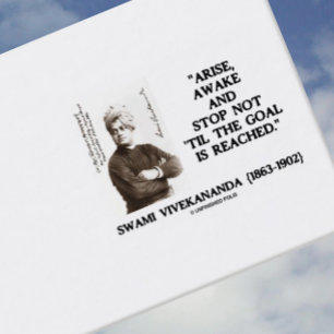 Swami Vivekananda Arise Awake Stop Not Til Goal Is Business Card