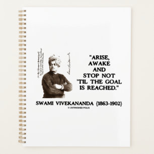 Swami Vivekananda Arise Awake Stop Not 'Til Goal Planner