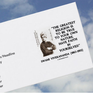 Swami Vivekananda Greatest Religion True To Own Business Card