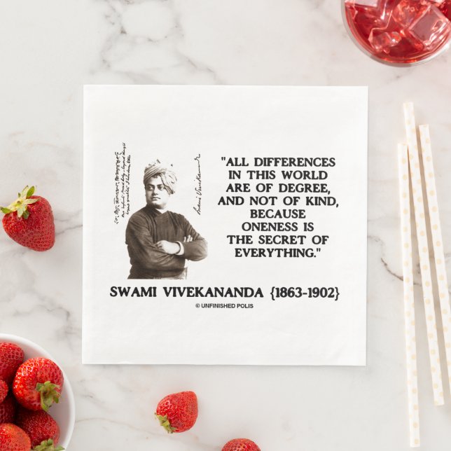 Swami Vivekananda Oneness Secret Of Everything Napkin (Insitu)