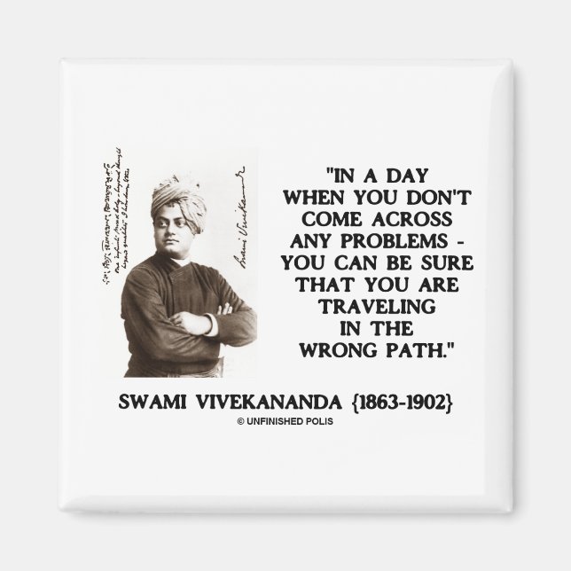 Swami Vivekananda Travelling In Wrong Path Magnet (Front)