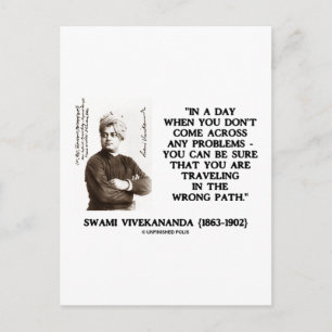 Swami Vivekananda Travelling In Wrong Path Postcard