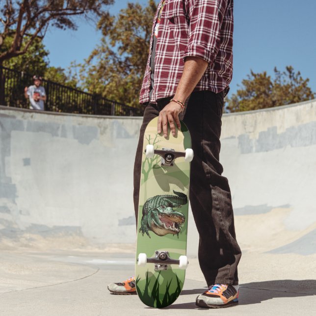 Swamp Alligator Gator  Skateboard (Outdoor 2)