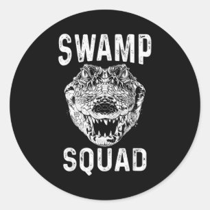 Swamp Alligator Squad Reptile Gator Lovers Funny Classic Round Sticker