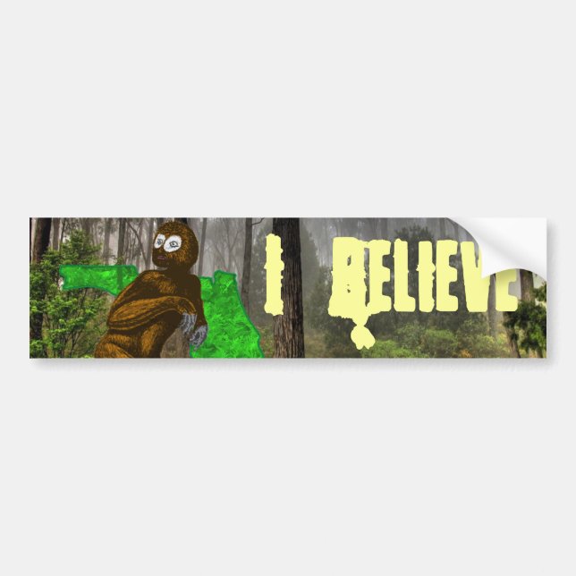Swamp Ape I Believe Bumper Sticker (Front)