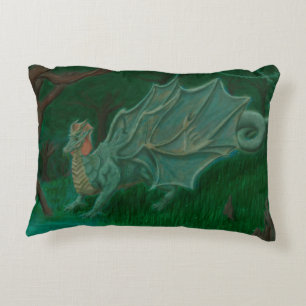 Swamp Dragon Accent Pillow