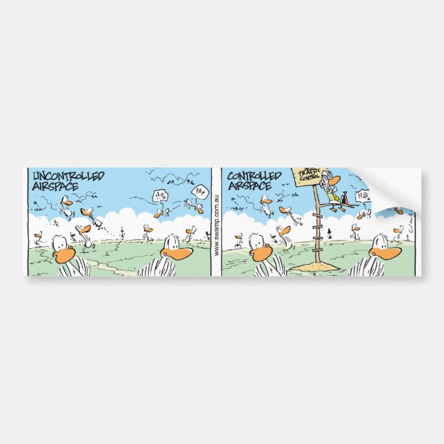 Swamp Ducks Airspace Patterns Bumper Sticker (Front)