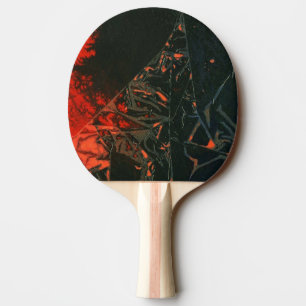 "Swamp Fire #3" Abstract Ping Pong Paddle
