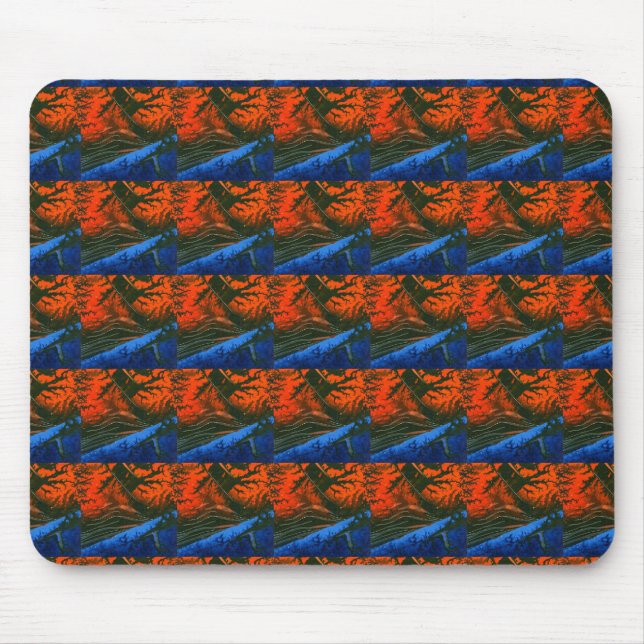 "Swamp Fire #6" Abstract Design Mousepad (Front)