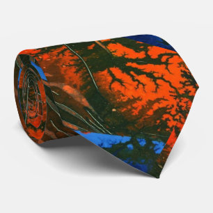 "Swamp Fire #6" Abstract Design Tie