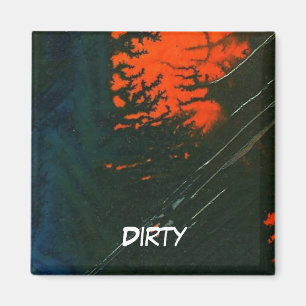 "Swamp Fire #7" Abstract Dishwasher Status Magnet