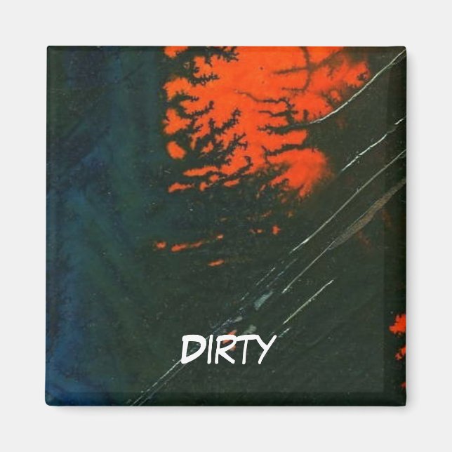 "Swamp Fire #7" Abstract Dishwasher Status Magnet (Front)