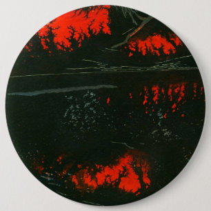 "Swamp Fire" Abstract Art Button