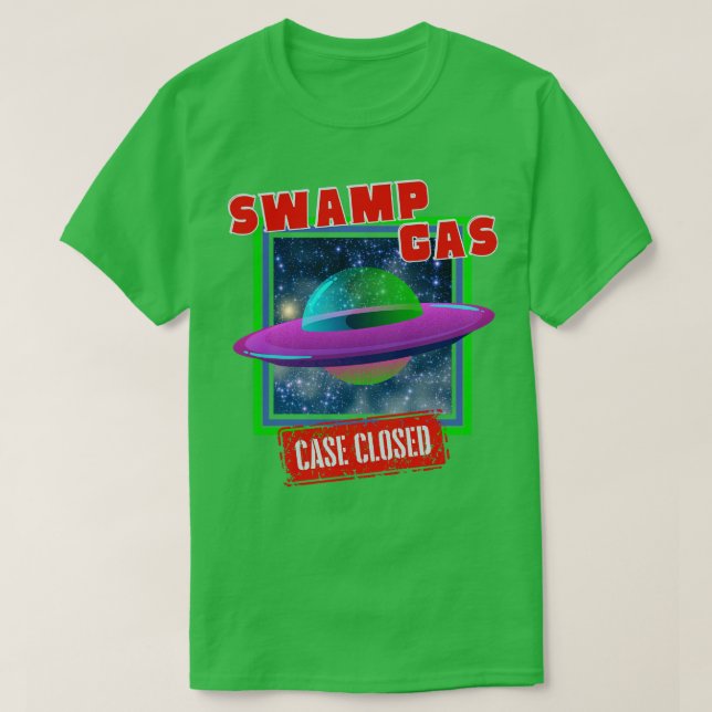 Swamp Gas  Case Closed T-Shirt (Design Front)