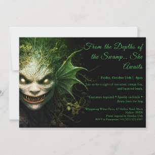 Swamp Hag Halloween Costume Party Invitation