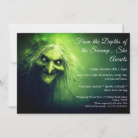 Swamp Hag Halloween Costume Party Invitation