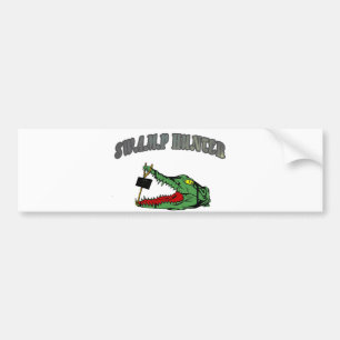Swamp Hunter Gator Head Bumper Sticker