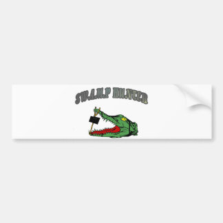 Swamp Hunter Gator Head Bumper Sticker