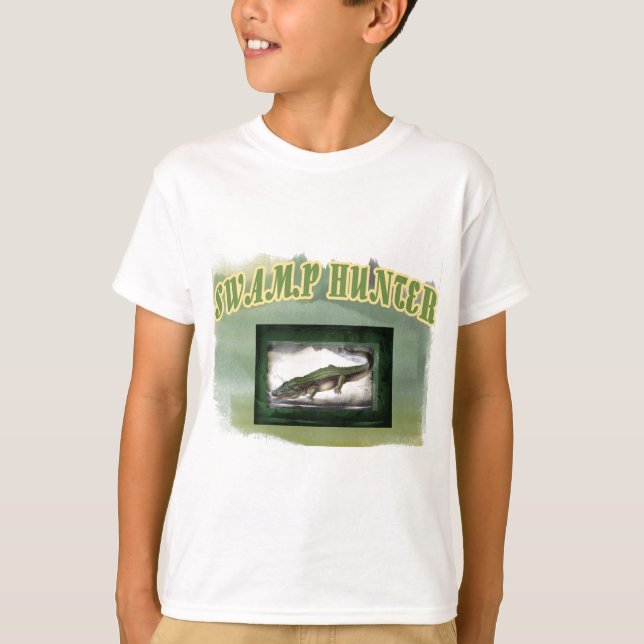 Swamp Hunter Layered Camo Gator T-Shirt (Front)