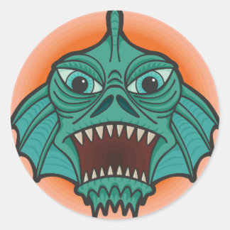 Swamp Monster Classic Round Sticker