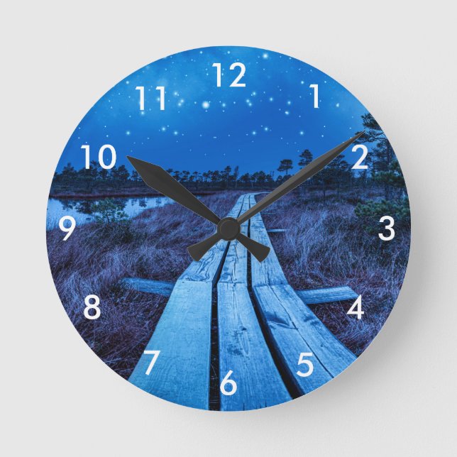 Swamp night round clock (Front)