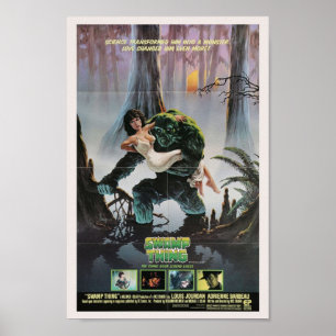 Swamp Thing  Vintage Fold Lines Poster