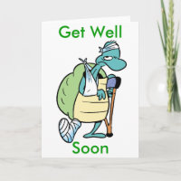 Swamp Turtle Get Well Soon Card