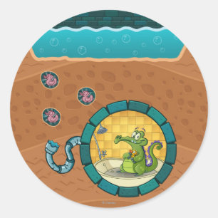 Swampy Pipes Classic Round Sticker