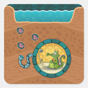 Swampy Pipes Square Sticker