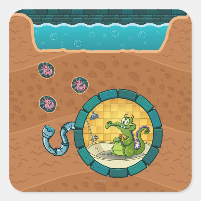 Swampy Pipes Square Sticker (Front)