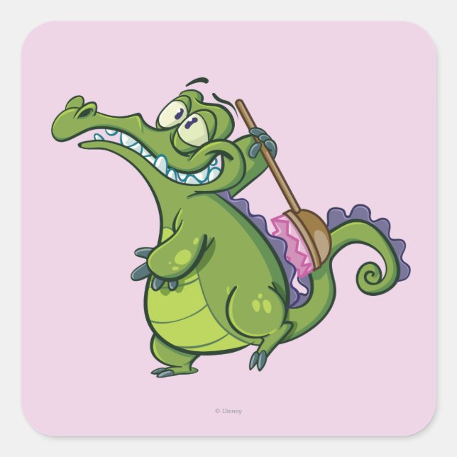 Swampy - Time to Scrub Square Sticker (Front)