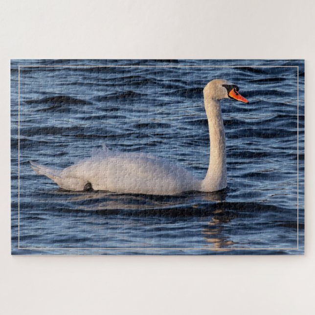 Swan and Blue Water  Jigsaw Puzzle (Horizontal)