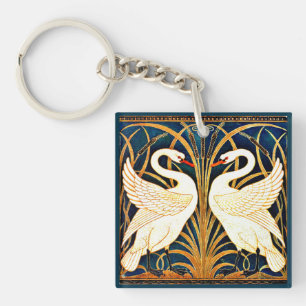 Swan and Rush and Iris,  Keychain