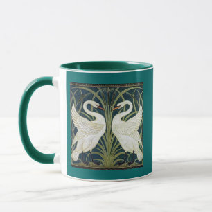 Swan and Rush and Iris wallpaper Mug