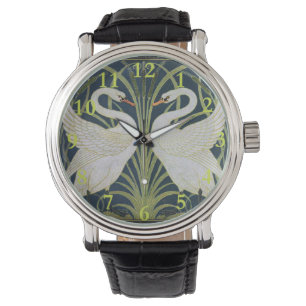 Swan Art Nouveau Two Swans  Watch