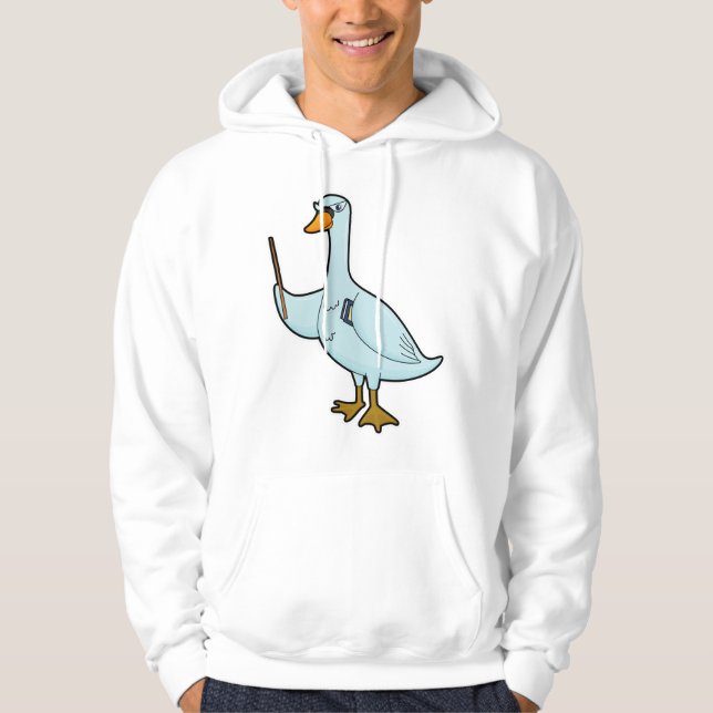 Swan as Teacher with Book & Pointer Hoodie (Front)