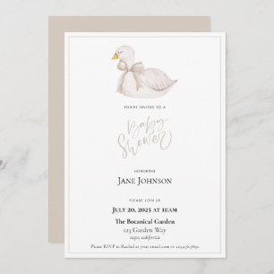Swan Baby Shower Invitation