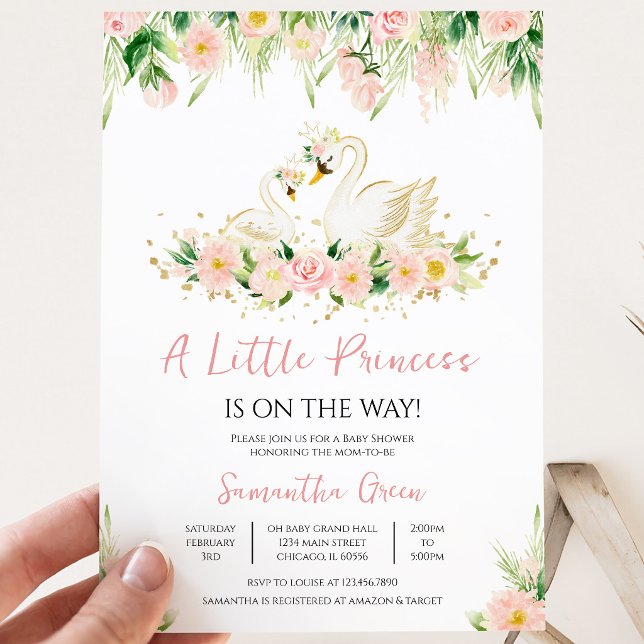 Swan Baby Shower Invitation (Creator Uploaded)